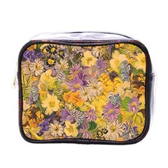 Spring Flowers Effect Mini Travel Toiletry Bag (One Side)