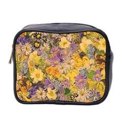 Spring Flowers Effect Mini Travel Toiletry Bag (Two Sides)