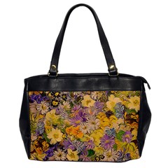 Spring Flowers Effect Oversize Office Handbag (One Side)