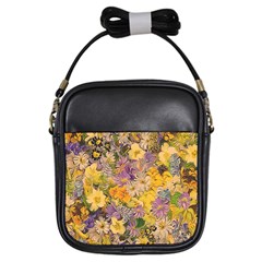 Spring Flowers Effect Girl s Sling Bag