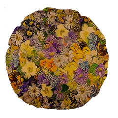 Spring Flowers Effect 18  Premium Round Cushion 