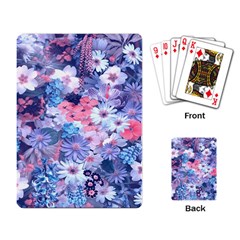 Spring Flowers Blue Playing Cards Single Design by ImpressiveMoments