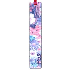 Spring Flowers Blue Large Bookmark by ImpressiveMoments