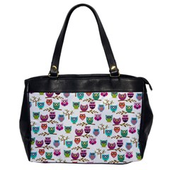 Happy Owls Oversize Office Handbag (one Side) by Ancello