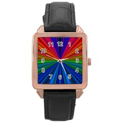 Design Rose Gold Leather Watch 