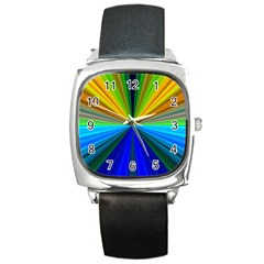 Design Square Leather Watch