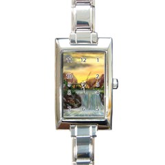 Brentons Waterfall - Ave Hurley - Artrave - Rectangular Italian Charm Watch by ArtRave2