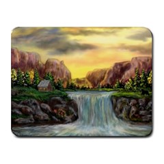 Brentons Waterfall - Ave Hurley - Artrave - Small Mouse Pad (rectangle)