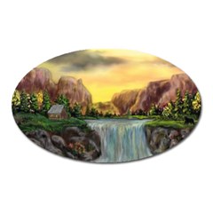 Brentons Waterfall - Ave Hurley - Artrave - Magnet (oval)