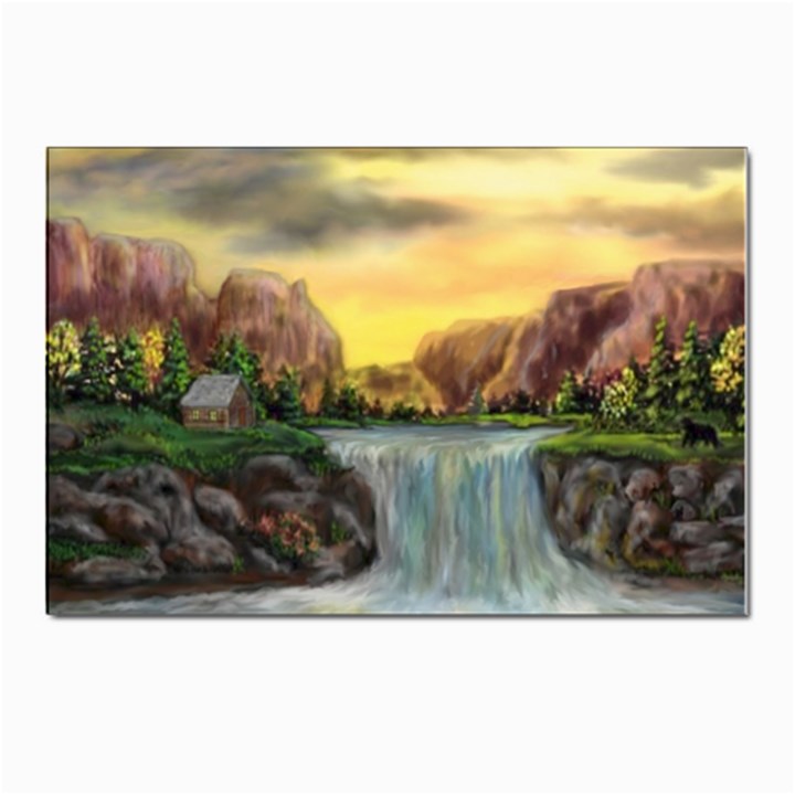 Brentons Waterfall - Ave Hurley - ArtRave - Postcards 5  x 7  (10 Pack)