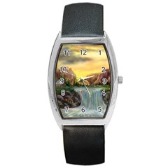 Brentons Waterfall - Ave Hurley - Artrave - Tonneau Leather Watch