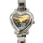 Brentons Waterfall - Ave Hurley - ArtRave - Heart Italian Charm Watch  Front