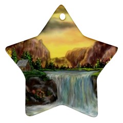 Brentons Waterfall - Ave Hurley - Artrave - Star Ornament (two Sides)