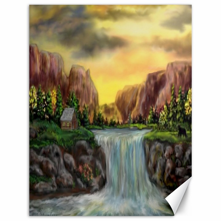 Brentons Waterfall - Ave Hurley - ArtRave - Canvas 12  x 16  (Unframed)