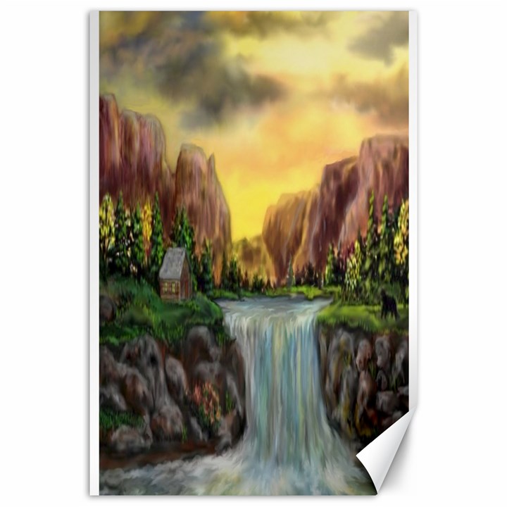 Brentons Waterfall - Ave Hurley - ArtRave - Canvas 20  x 30  (Unframed)