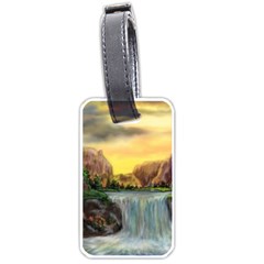 Brentons Waterfall - Ave Hurley - Artrave - Luggage Tag (two Sides)