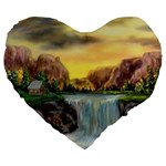 Brentons Waterfall - Ave Hurley - ArtRave - 19  Premium Heart Shape Cushion Front