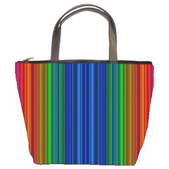 Strips Bucket Handbag