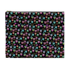 Happy Owls Cosmetic Bag (xl) by Ancello