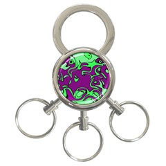 Abstract 3-ring Key Chain