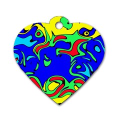 Abstract Dog Tag Heart (two Sided) by Siebenhuehner