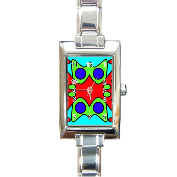 Abstract Rectangular Italian Charm Watch