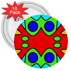 Abstract 3  Button (10 Pack) by Siebenhuehner