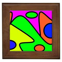 Abstract Framed Ceramic Tile by Siebenhuehner