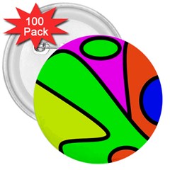 Abstract 3  Button (100 Pack) by Siebenhuehner