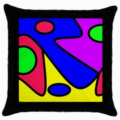 Abstract Black Throw Pillow Case by Siebenhuehner