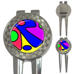 Abstract Golf Pitchfork & Ball Marker by Siebenhuehner