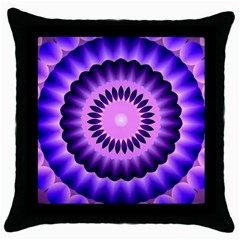 Mandala Black Throw Pillow Case by Siebenhuehner