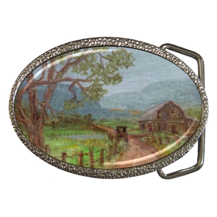  Amish Buggy Going Home  by Ave Hurley of ArtRevu ~ Belt Buckle