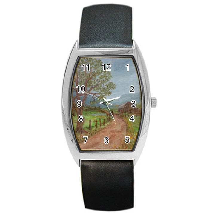  Amish Buggy Going Home  by Ave Hurley of ArtRevu ~ Barrel Style Metal Watch