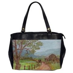  amish Buggy Going Home  By Ave Hurley Of Artrevu   Oversize Office Handbag (2 Sides)