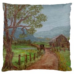  amish Buggy Going Home  By Ave Hurley Of Artrevu   Large Cushion Case (two Sides) by ArtRave2