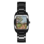  Amish Buggy Going Home  by Ave Hurley of ArtRevu ~ Stainless Steel Barrel Watch Front