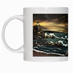  bridget s Lighthouse   By Ave Hurley Of Artrevu   White Mug