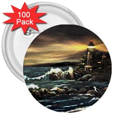  bridget s Lighthouse   By Ave Hurley Of Artrevu   3  Button (100 Pack) by ArtRave2