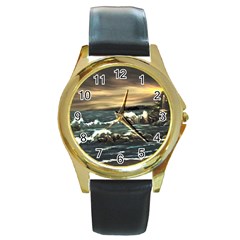  bridget s Lighthouse   By Ave Hurley Of Artrevu   Round Gold Metal Watch by ArtRave2