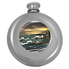  bridget s Lighthouse   By Ave Hurley Of Artrevu   Hip Flask (5 Oz)