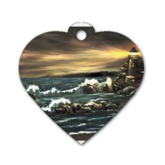  bridget s Lighthouse   By Ave Hurley Of Artrevu   Dog Tag Heart (two Sides)