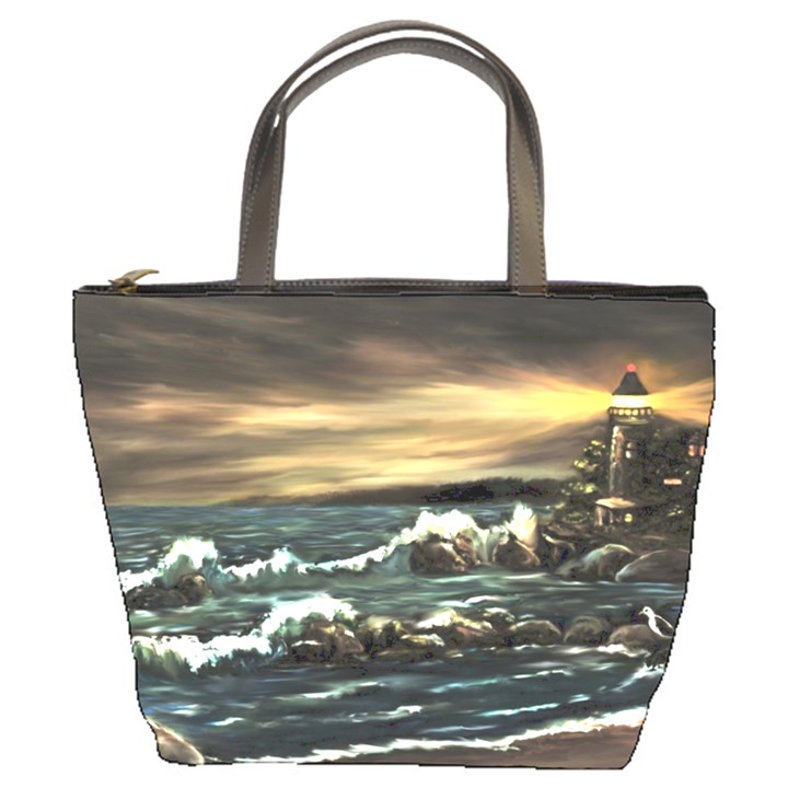  Bridget s Lighthouse   by Ave Hurley of ArtRevu ~ Bucket Bag