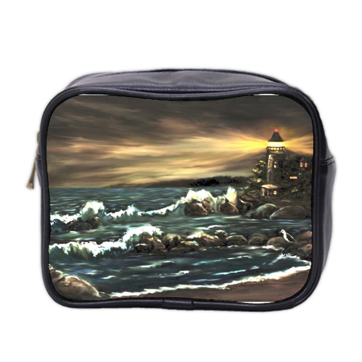  Bridget s Lighthouse   by Ave Hurley of ArtRevu ~ Mini Toiletries Bag (Two Sides)
