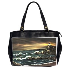  bridget s Lighthouse   By Ave Hurley Of Artrevu   Oversize Office Handbag (2 Sides) by ArtRave2