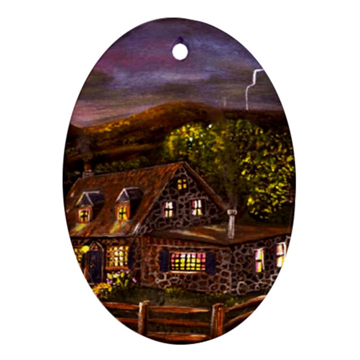  Camp Verde   by Ave Hurley of ArtRevu ~ Oval Ornament (Two Sides)