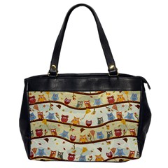 Autumn Owls Oversize Office Handbag (one Side)