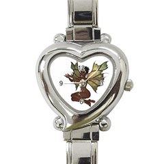 Faerie Nymph Fairy With Outreaching Hands Heart Italian Charm Watch  by goldenjackal