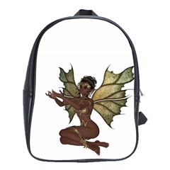 Faerie Nymph Fairy With Outreaching Hands School Bag (xl) by goldenjackal