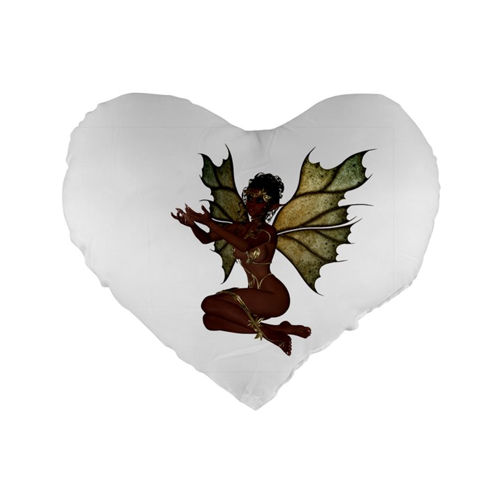 Faerie Nymph Fairy with outreaching hands 16  Premium Heart Shape Cushion 